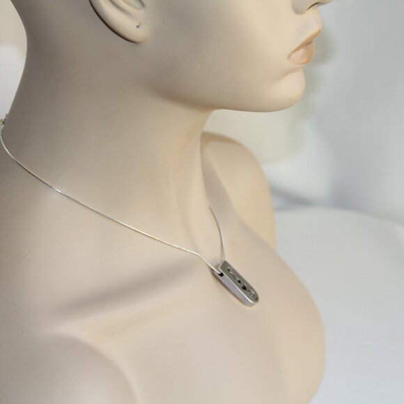 Sterling Silver Arrow-Heart-Swirl Pendant Necklace. RARE  Intriguing - Picture 6 of 10